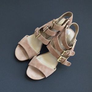 Adrienne  Vittadini Strappy Suede Sandals